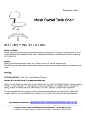 Belnick Mesh Swivel Task Chair Assembly Instructions