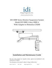 idi 1000F Series Installation And Maintenance Manual