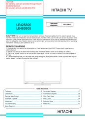 Hitachi LE46S605 Manual