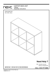 Next 749628 Assembly Instructions Manual