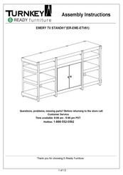 E-Ready Furniture TURNKEY ER-EME-ETV61 Assembly Instructions Manual