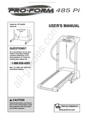 Pro-Form 485 Pi User Manual