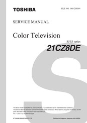 Toshiba 21CZ8DE Service Manual