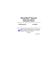 Wood-mizer LT20 AH Series Safety, Setup, Operation & Maintenance Manual