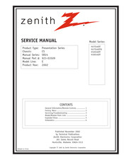 Zenith Presentation H32E46DT Service Manual