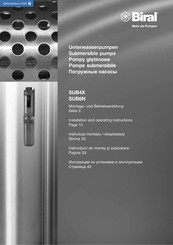 Biral SUB4X Installation And Operating Instructions Manual