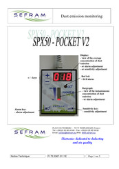 Sefram SPX50 Quick Start Manual