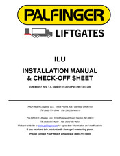 Palfinger ILU 40 Installation Manual & Check-Off Sheet