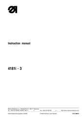 Minerva Boskovice 4181i-311 Series Instruction Manual