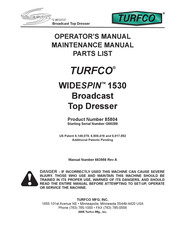 TURFCO 85804 Operator's Manual