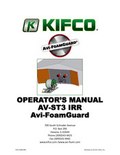 KIFCO Avi-FoamGuard AV-ST3 IRR Operator's Manual
