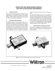 Wiltron 97SF50-1 Operation And Maintenance Manual