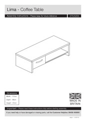 Argos Lima Coffee Table Assembly Instructions Manual