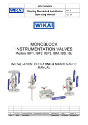 WIKA IBF1 Installation Operating & Maintenance Manual
