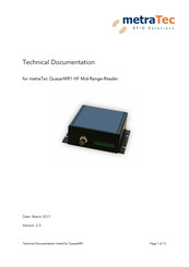 metraTec QuasarMR1 Technical Documentation Manual