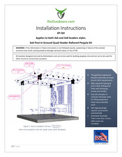 RioOutdoors 6P-QH Installation Instructions Manual