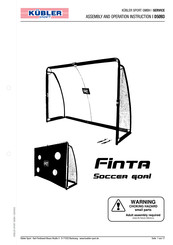 KÜBLER SPORT Finta Soccer Goal D5093 Assembly And Operation Instruction