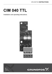 Grundfos CIM 040 TTL Installation And Operating Instructions Manual