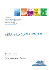 Dewetron DEWE-ORION-0816-5M Technical Reference Manual
