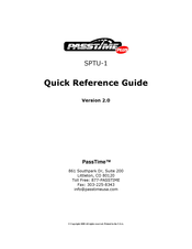 PassTime Plus SPTU-1 Quick Reference Manual