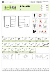 Avaks Nabytok REA AMY 7 Assembly Instructions Manual