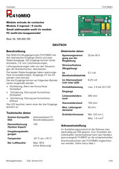 FireClass FC410MIO Manual