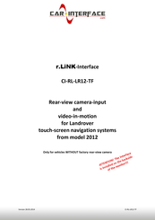 Car-Interface.com CI-RL-LR12-TF-JA Manual