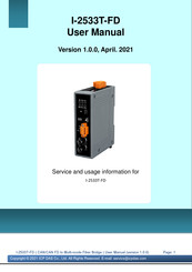 ICP DAS USA I-2533T-FD User Manual