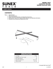 Sunex Tools 5207 Owner's Manual