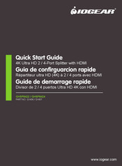 IOGear GHSP8424 Quick Start Manual