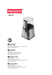 Menuett 003-137 Operating Instructions Manual