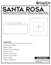 Maven SANTA ROSA User Instructions And Installation Information