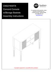 Southern Enterprises CM221600TX Assembly Instructions Manual