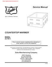 Duke ACTW-1 Service Manual
