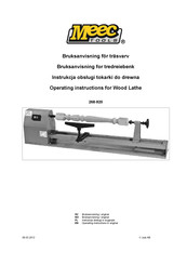 Meec tools 268-920 Operating	 Instruction