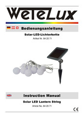 Wetelux 84 20 71 Instruction Manual