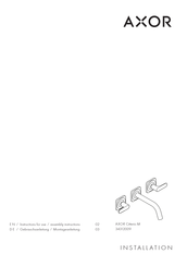 Hans Grohe AXOR Citterio M 34312009 Instructions For Use/Assembly Instructions