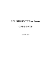 Bueno Electric GPS-2-E-NTP Manual
