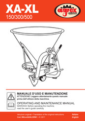 AGREX XL 300 Operating And Maintenance Manual