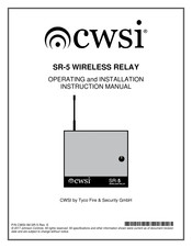 CWSI SR-5 Operating And Installation Instruction Manual