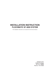 Plockmatic SF 4000 Installation Instruction