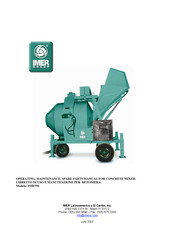 Imer Group IMR750 Operating, Maintenance, Spare Parts Manual