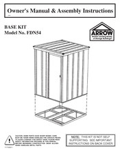 Arrow FDN54 Owner's Manual & Assembly Instructions