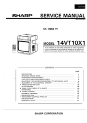 Sharp 14VT10X1 Service Manual
