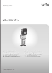 Wilo Helix VE 208-1/25/E/KS/1-230 Installation And Operating Instructions Manual