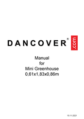Dancover Mini Greenhouse GH152170 Manual