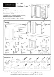 Homestyles 4511-95 Assembly Instructions Manual