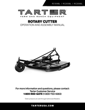 Tarter RC205BL Operation And Assembly Manual