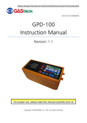GASTRON GPD-100 Instruction Manual