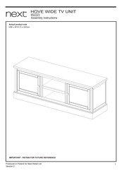 Next HOVE 652223 Assembly Instructions Manual